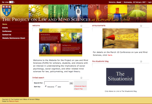 Harvard Law School:

        The Project on Law 

        and Mind Sciences